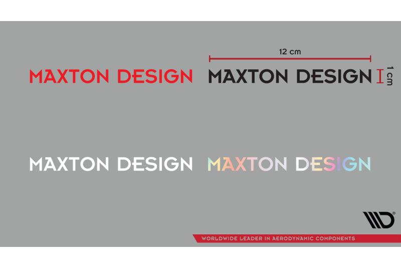 Maxton Sticker Schwarz 03 Aufkleber Die Aufschrift ohne Signet-Logo 12x1 cm schwarz