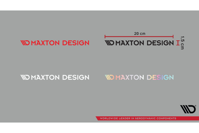 Maxton Sticker Schwarz 04 Aufkleber-Logo in Zeichenfolge 20x1,5 cm schwarz