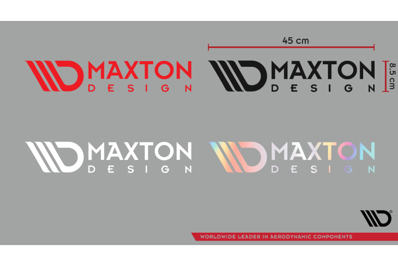 Maxton Sticker Weiß 06 Großer Logo-Aufkleber 45x8,5 cm weiß