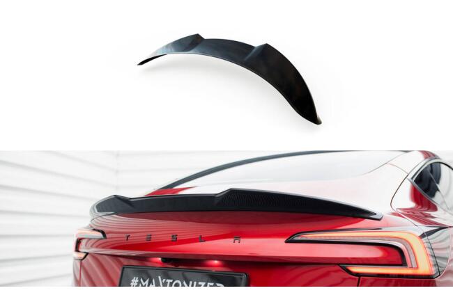 Maxton Design 3D Spoiler Lippe für Tesla Model 3 Hochglanz schwarz