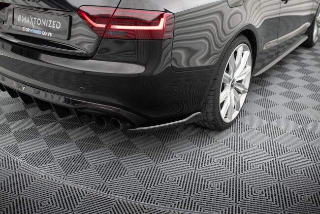 Maxton Design Diffusor Flaps für Audi S5 / A5 S-Line Coupe / Cabrio B8 8T Hochglanz schwarz