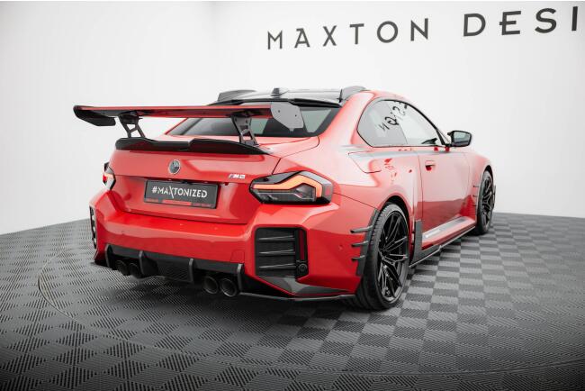 Maxton Design Diffusor Flaps für BMW M2 M-Performance G87 Hochglanz schwarz