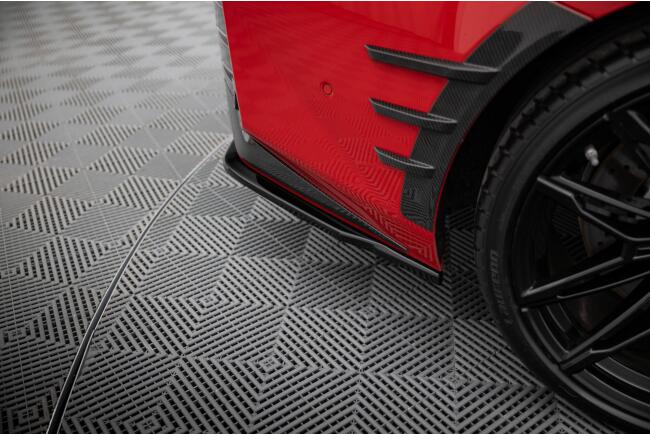Maxton Design Diffusor Flaps für BMW M2 M-Performance G87 Hochglanz schwarz
