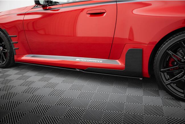 Maxton Design Seitenschweller (Paar) für BMW M2 M-Performance G87 Hochglanz schwarz