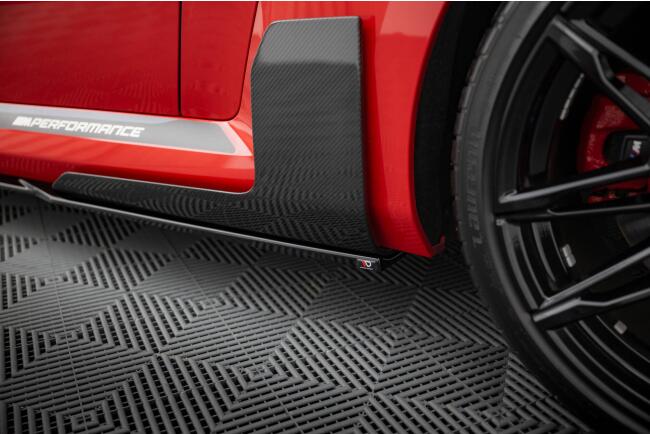 Maxton Design Seitenschweller (Paar) für BMW M2 M-Performance G87 Hochglanz schwarz