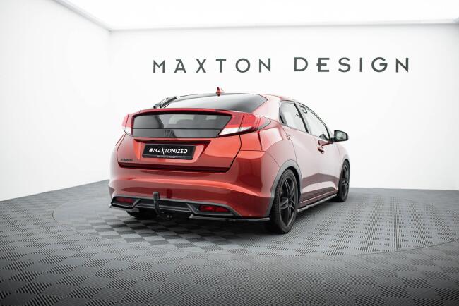 Maxton Design Diffusor Flaps für Honda Civic Hatchback Mk9 Hochglanz schwarz