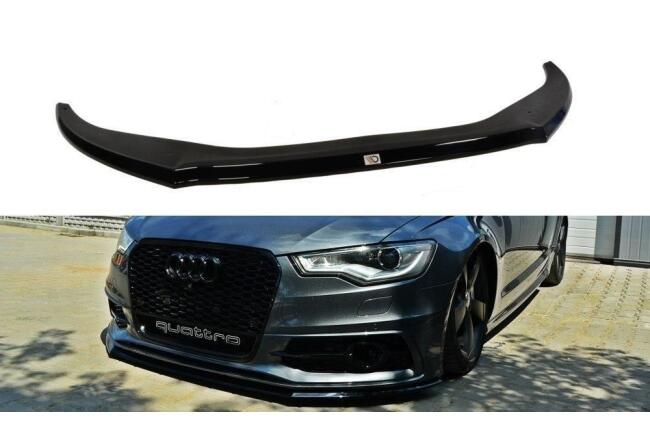 B-Ware Maxton Design Frontlippe V.2 für Audi S6 / A6 S-Line C7 Hochglanz schwarz