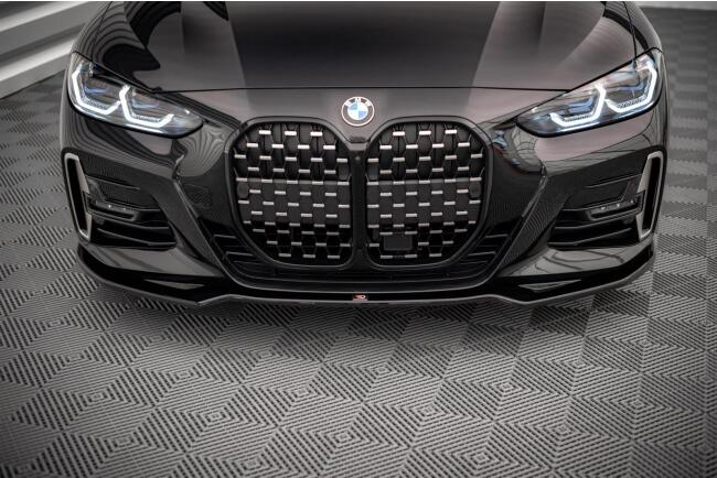 B-Ware Maxton Design Frontlippe V.3 für BMW 4er G22 M Paket Hochglanz schwarz