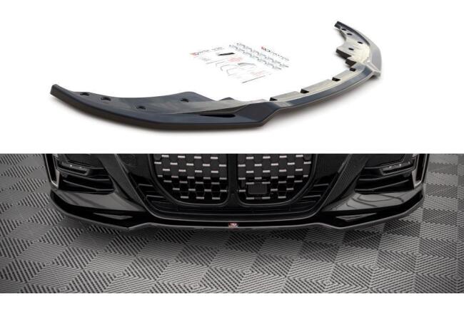 B-Ware Maxton Design Frontlippe V.3 für BMW 4er G22 M Paket Hochglanz schwarz