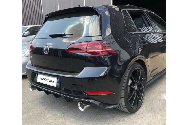 B-Ware Maxton Design Heckdiffusor GTI Look für Golf 7 Facelift ab 03/2017 Hochglanz schwarz