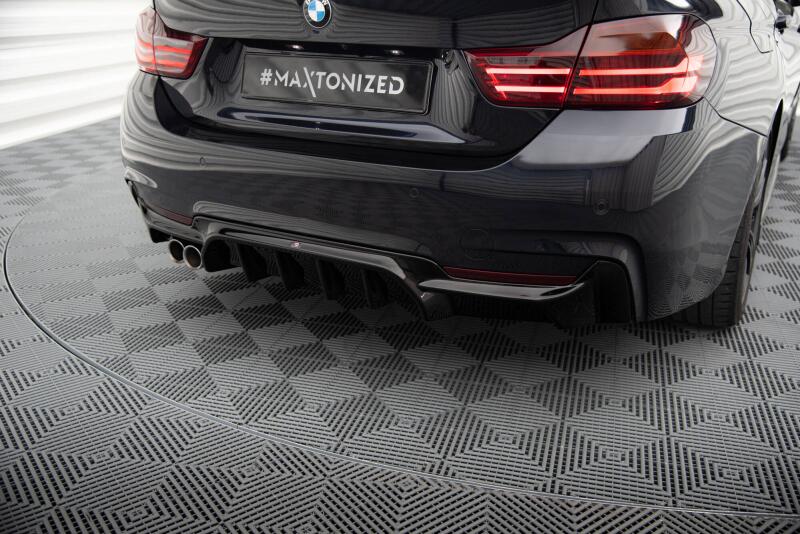 B-Ware Maxton Design Heckdiffusor V.2 für BMW 4er F32 F33 F36 M-Paket Hochglanz schwarz