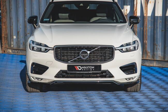 B-Ware Maxton Design Frontlippe V.1 für Volvo XC60 II R-Design 2017-2021 Hochglanz schwarz