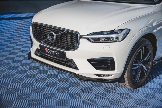 B-Ware Maxton Design Frontlippe V.1 für Volvo XC60 II R-Design 2017-2021 Hochglanz schwarz