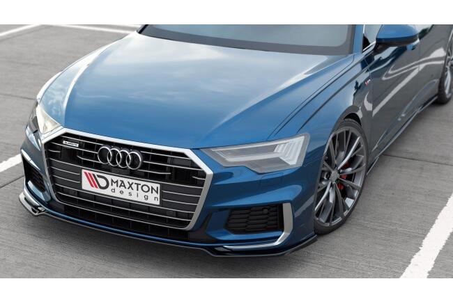 B-Ware Maxton Design Frontlippe V.1 für Audi S6 / A6 S-Line C8 Hochglanz schwarz