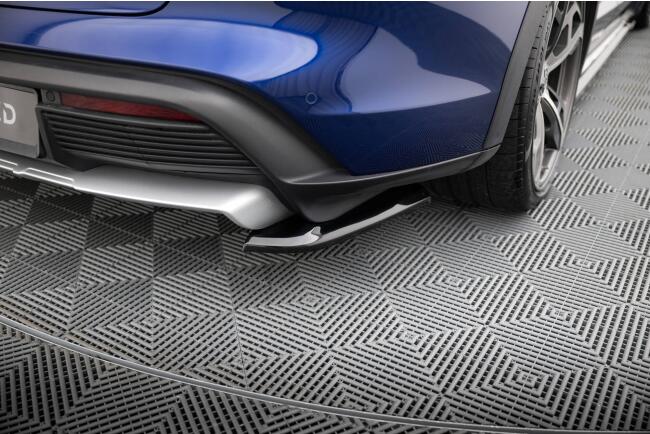 Maxton Design Diffusor Flaps für Porsche Taycan Cross Turismo 4S Hochglanz schwarz