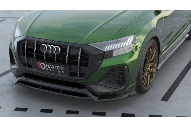 Maxton Design Frontlippe für Audi Q8 Mk1 Facelift Hochglanz schwarz