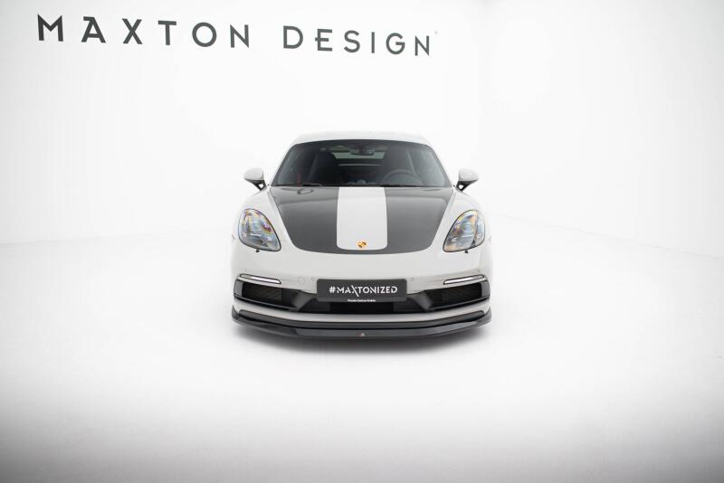 Maxton Design Frontlippe für Porsche 718 Cayman GTS 982c Hochglanz schwarz