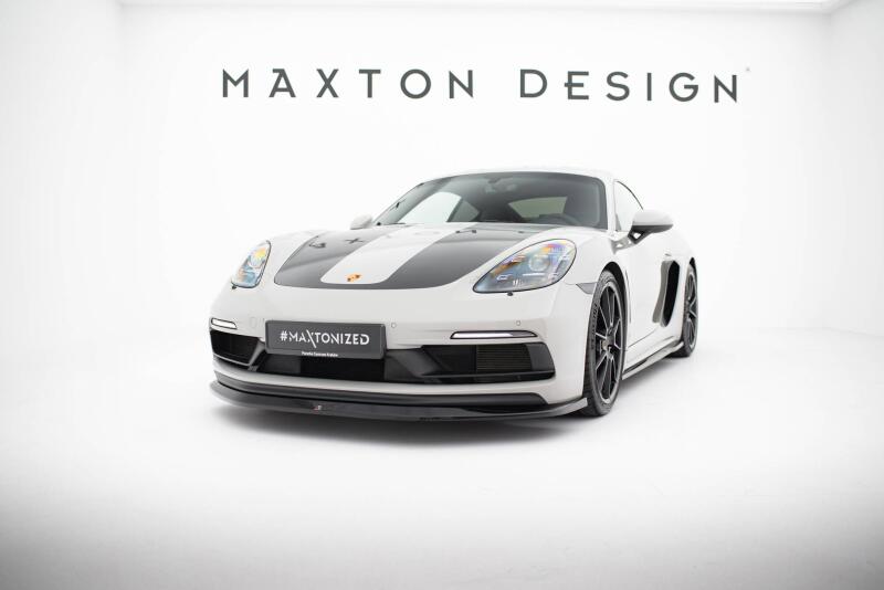 Maxton Design Frontlippe V.1 für Porsche 718 Cayman GTS 982c Hochglanz schwarz