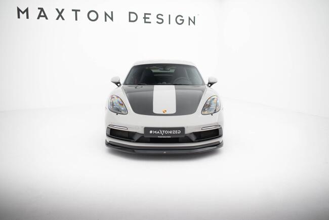 Maxton Design Frontlippe V.1 für Porsche 718 Cayman GTS 982c Hochglanz schwarz