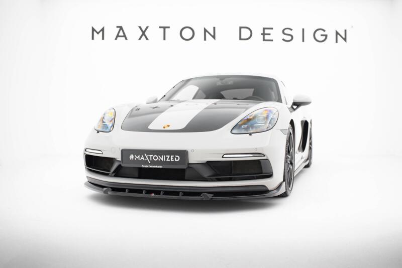 Maxton Design Frontlippe V.2 für Porsche 718 Cayman GTS 982c Hochglanz schwarz
