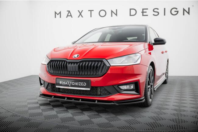 Maxton Design Frontlippe für Skoda Fabia Monte Carlo Mk4 Hochglanz schwarz