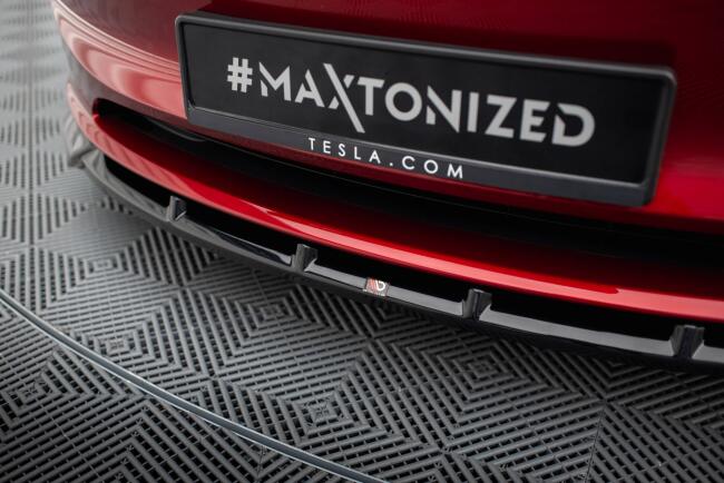 Maxton Design Frontlippe für Tesla Model 3 Project Highland Facelift Hochglanz schwarz