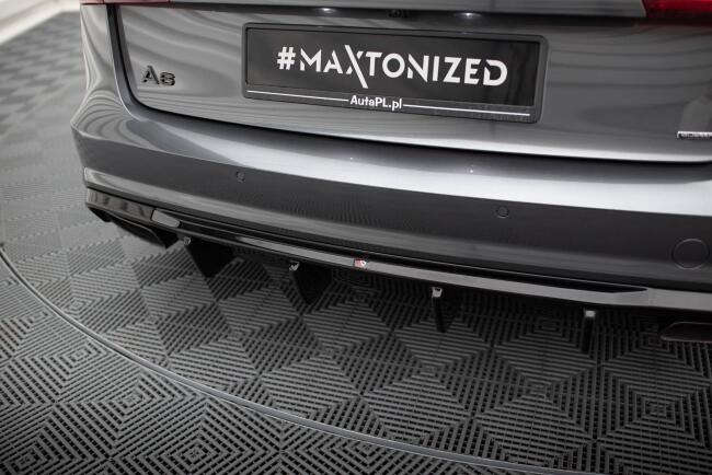 Maxton Design Heckdiffusor für A6 Facelift / A6 Facelift S-Line Limousine / Avant C7 Hochglanz schwarz