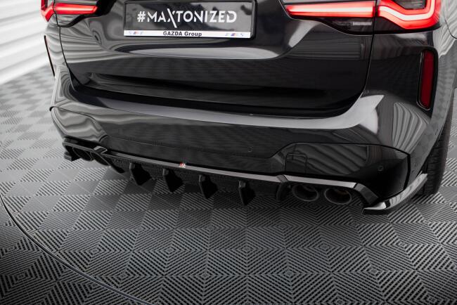 Maxton Design Heckdiffusor für BMW X3 M F97 Hochglanz schwarz