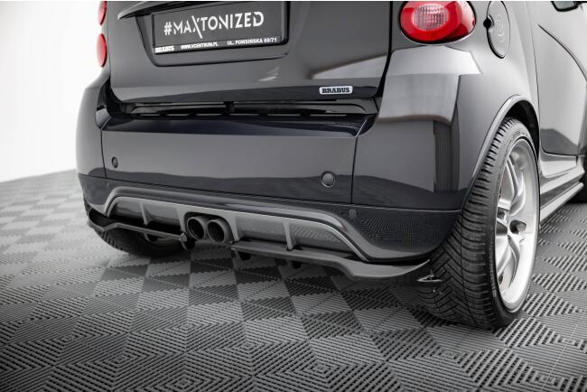 Maxton Design Heckdiffusor für Brabus Smart Fortwo C451 Facelift Hochglanz schwarz