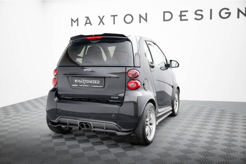 Maxton Design Heckspoiler Lippe für Brabus Smart Fortwo C451 Facelift Hochglanz schwarz