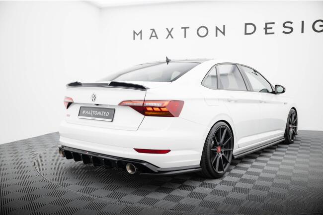 Maxton Design Heckspoiler Lippe für VW Jetta GLI Mk7 Hochglanz schwarz