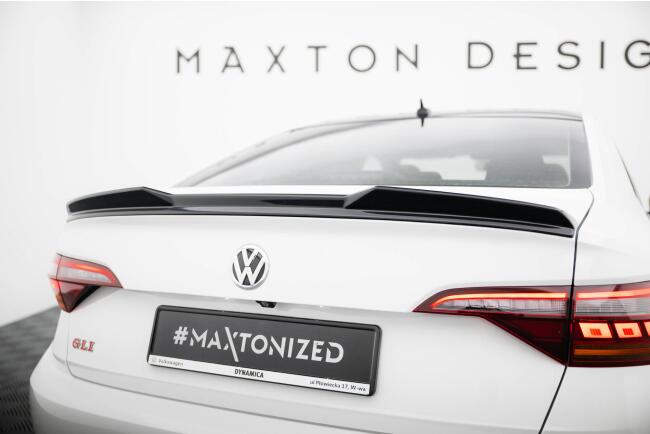 Maxton Design Heckspoiler Lippe für VW Jetta GLI Mk7 Hochglanz schwarz