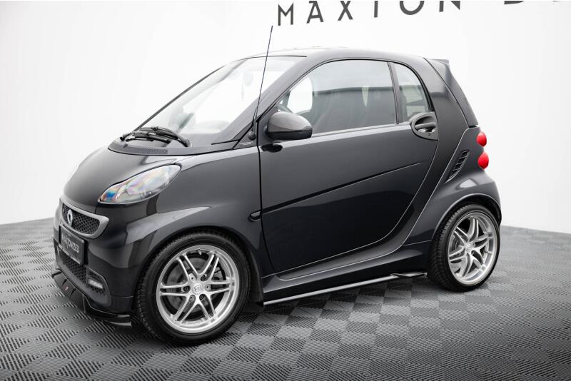 Maxton Design Seitenschweller (Paar) für Brabus Smart Fortwo C451 Facelift Hochglanz schwarz