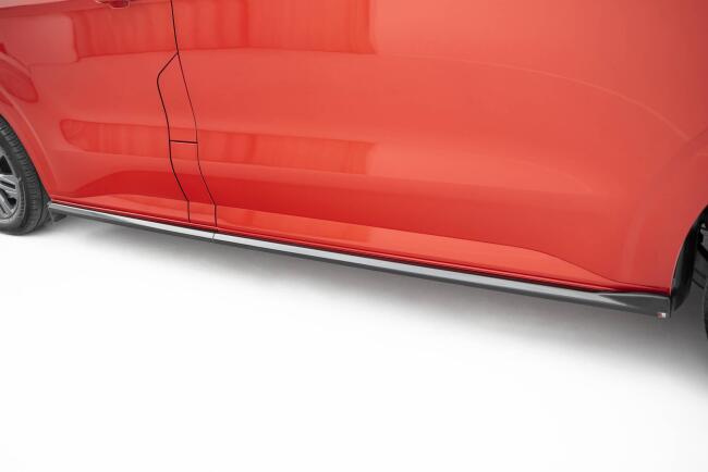 Maxton Design Seitenschweller (Paar) für Ford Transit / Tourneo Custom L2 Mk2 Hochglanz schwarz