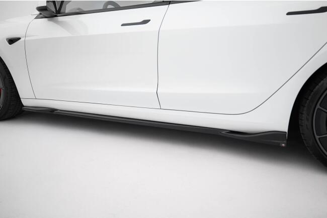 Maxton Design Seitenschweller (Paar) V.1 für Tesla Model 3 Project Highland Facelift Hochglanz schwarz