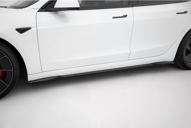 Maxton Design Seitenschweller (Paar) V.2 für Tesla Model 3 Project Highland Facelift Hochglanz schwarz