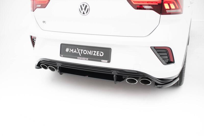 Maxton Design Street Pro Heckdiffusor für VW T-Roc R Mk1 Schwarz-Rot