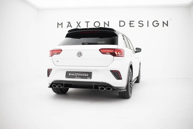 Maxton Design Street Pro Heckdiffusor für VW T-Roc R Mk1 Schwarz-Rot