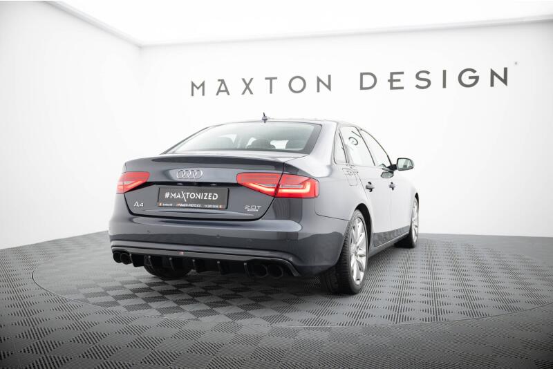 Maxton Design Heckdiffusor für Audi A4 Limousine / Avant B8 Facelift Hochglanz schwarz