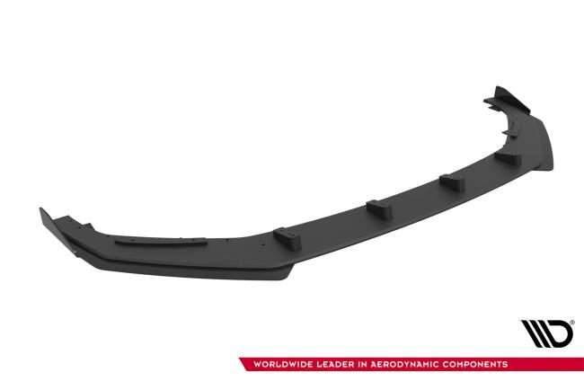 Maxton Design Street Pro Frontlippe für Audi A5 F5 Facelift Schwarz-Rot mit Hochglanz Flaps