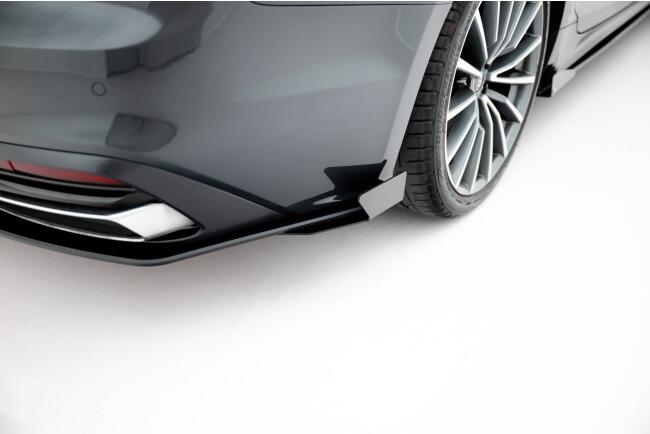 Maxton Design Street Pro Heckdiffusor für Audi A5 F5 Facelift schwarz-rot mit Hochglanz Flaps