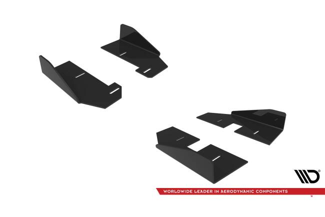 Maxton Design Street Pro Seitenschweller Flaps für Audi A5 Sportback F5 Facelift Hochglanz schwarz