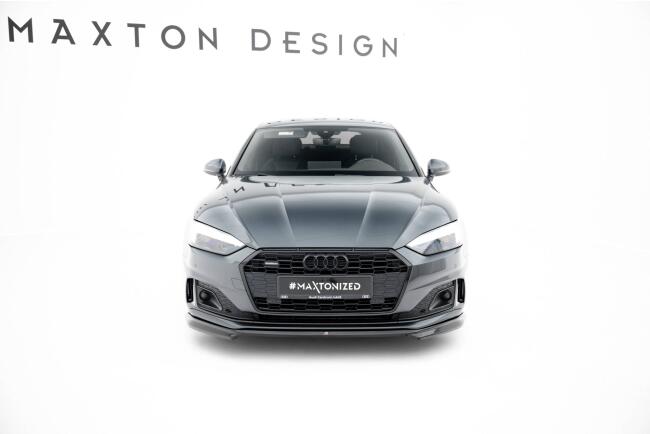 Maxton Design Frontlippe für Audi A5 F5 Facelift Hochglanz schwarz