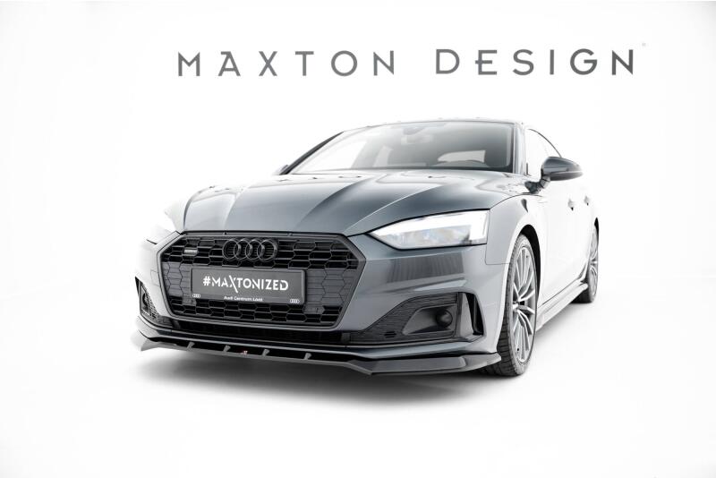 Maxton Design Frontlippe für Audi A5 F5 Facelift Hochglanz schwarz