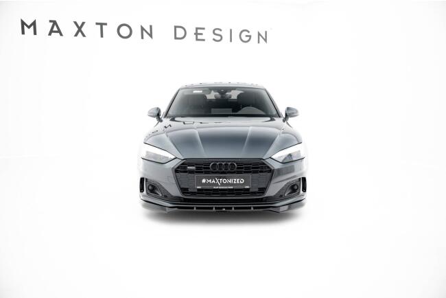 Maxton Design Frontlippe für Audi A5 F5 Facelift Hochglanz schwarz