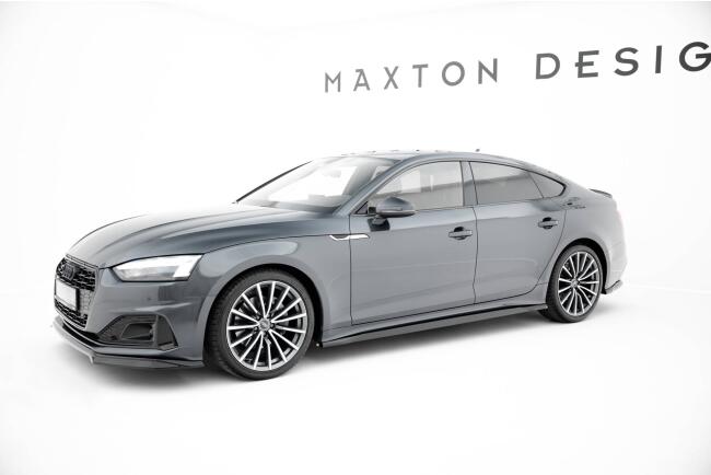 Maxton Design Seitenschweller für Audi A5 Sportback F5 Facelift Hochglanz schwarz