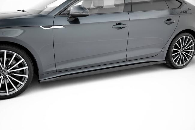 Maxton Design Seitenschweller für Audi A5 Sportback F5 Facelift Hochglanz schwarz