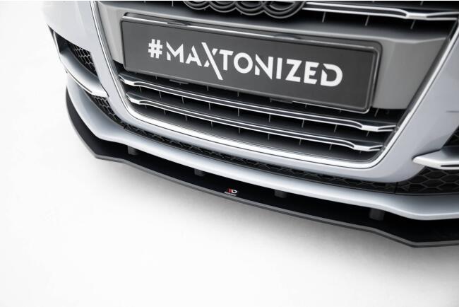 Maxton Design Street Pro Frontlippe für Audi TT S / TT S-Line 8J Facelift schwarz