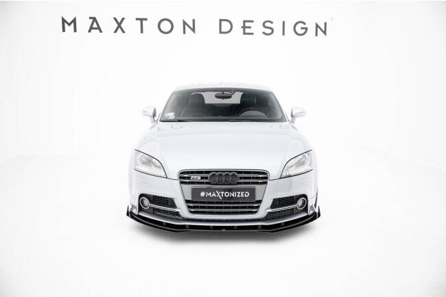 Maxton Design Street Pro Frontlippe für für Audi TT S / TT S-Line 8J Facelift mit Hochglanz schwarzen Flaps