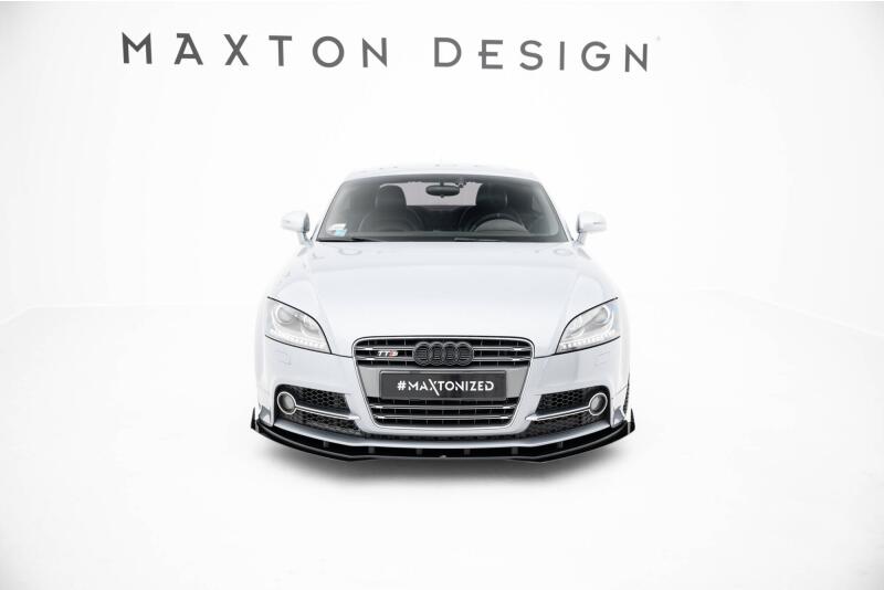 Maxton Design Street Pro Frontlippen Flaps für Audi TT S / TT S-Line 8J Facelift Hochglanz schwarz